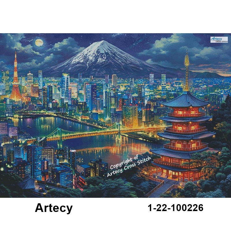 クロスステッチキットTokyo Night (Large)    25ct-Artecy
