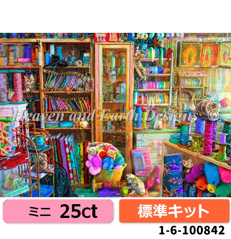 クロスステッチ キット[HAEDミニ][25ct][標準キット]Mini Kitty Heaven - Heaven and Earth Designs(HAED)